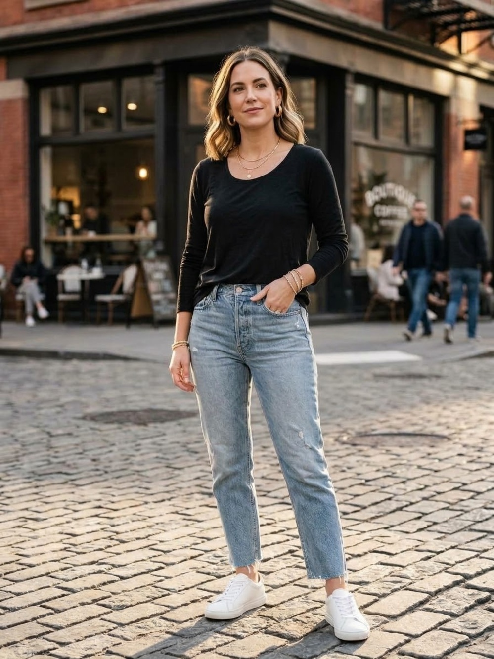 Inwear Copenhagen Long-Sleeve Scoop Neck Long Sleeve- Black